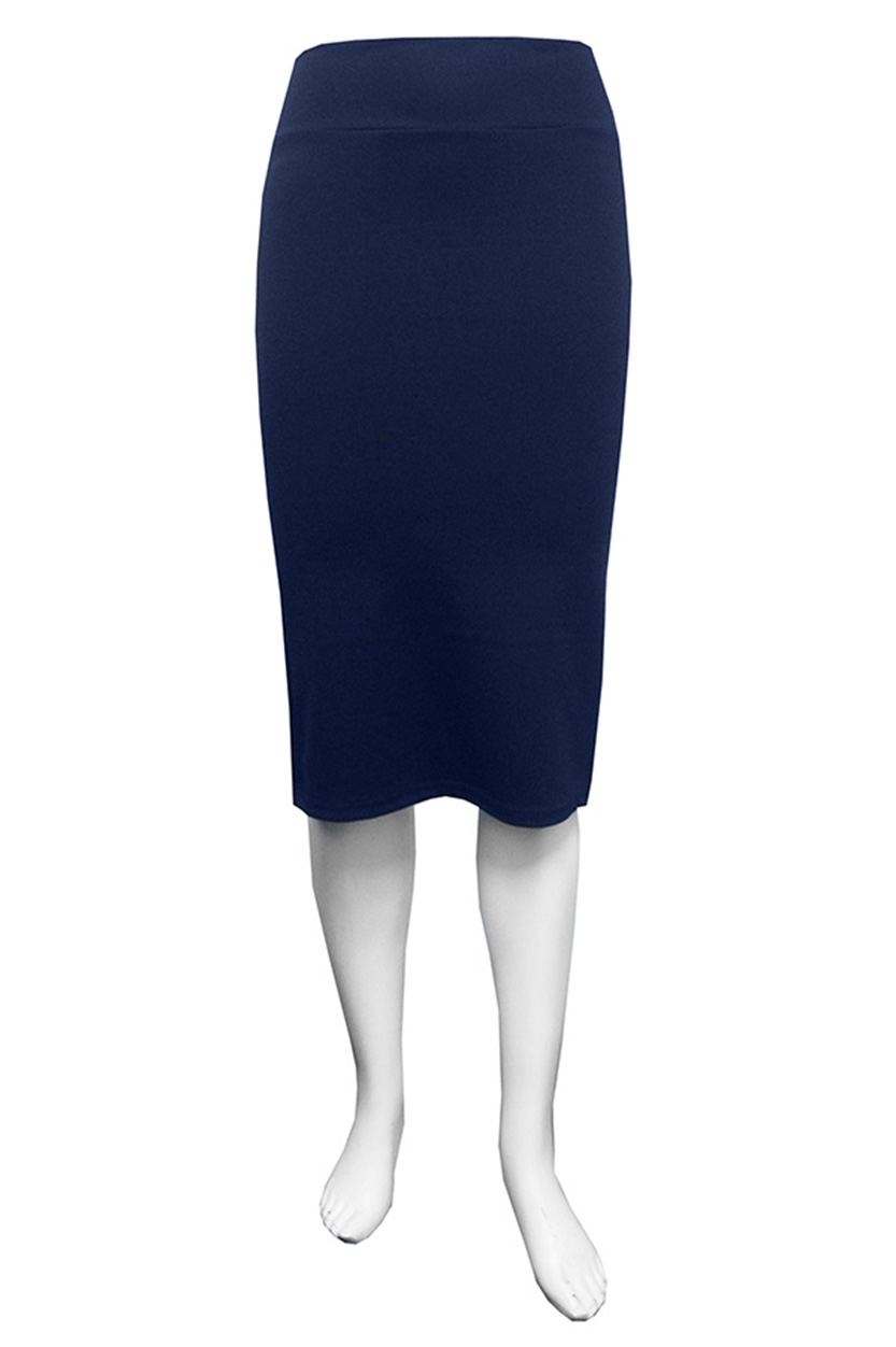 Ponti knee length skirt.